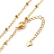 304 Stainless Steel Satellite Chains Necklace, Golden, 18-1/8(46cm), 3mm