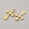 Alloy Pendants, Cross Charm, Light Gold, 32.5x20x2mm, Hole: 2mm