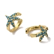 Серьги-каффы из латуни с микропаве из кубического циркония EJEW-R168-43G-01-2