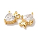 Подвески из циркония с покрытием из латуни KK-O142-41G-3