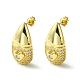 Серьги-гвоздики из латуни с цирконием EJEW-K267-07G-1