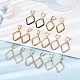 Серьги-кольца из латуни с кубическим цирконием и ромбами EJEW-L303-02G-1