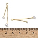 Подвески из латунного АБС-пластика с жемчугом KK-U045-03G-3