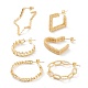 Серьги-кольца из латуни EJEW-Z002-14G-1