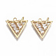 Кулоны из латуни mirco pave прозрачные кубические циркония KK-S356-170G-NF-1