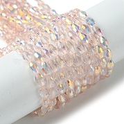 Прозрачные стеклянные бусины гальваническим пряди GLAA-K064-04A-AB02
