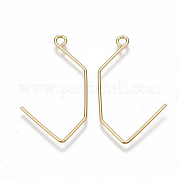 Латунные крючки для сережек KK-T038-421G