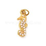 Подвески из искусственного жемчуга ABS из нержавеющей стали 304 STAS-B097-07G-04