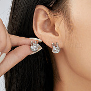 Серьги-гвоздики из латуни в виде мини-кролика ZL6900