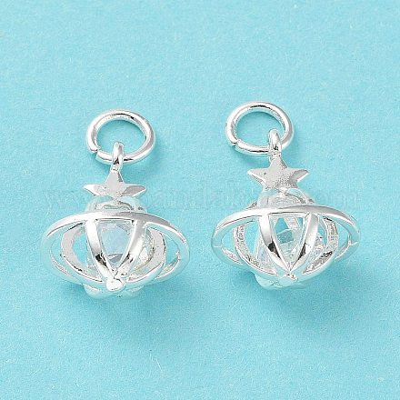 Подвески из латуни с покрытием из прозрачного кубического циркония KK-B078-07S-1