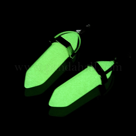 Синтетические светящиеся каменные остроконечные подвески G-B041-04P-03-1