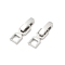 Rack Plating Brass Fold Over Clasps, Long-Lasting Plated, Lead Free & Cadmium Free, Platinum, 19x6x4mm