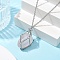 Crystal Holder Cage Necklace, Stainless Steel Pouch Empty Stone Holder for Pendant Necklace Making, with Cable Chains & Lobster Claw Clasp, Stainless Steel Color, 20-1/8 inch(51.3cm)