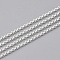 304 Stainless Steel Rolo Chains, Belcher Chain, Unwelded, with Spool, Silver Color Plated, 2x1mm, about 32.8 Feet(10m)/roll
