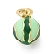 Brass Enamel Pendants, with Jump Ring, Lead Free & Cadmium Free, Real 18K Gold Plated, Fruits Charm, Watermelon, 11x8mm, Hole: 3mm