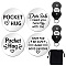 Heart Double-Sided Engraved Stainless Steel Commemorative Decision Maker Coin Set, Pocket Hug Coin, Inspirational Quote Coin, with Imitation Leather Keychain Storage Pouch, Word, 25x25x2mm