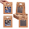 NBEADS 24 Pcs Blank Kraft Paper Bags, 11.9x6.15x15.7cm Stand Up Gift Bag With Handles Brown Gift Bag with Clear Window for Candy Cookies Packaging, Wedding, Christmas, Party, Store Retail