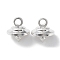 Rack Plating Brass Cup Peg Bails, Lead Free & Cadmium Free Free, 925 Sterling Silver Plated, 7.5x7mm, Hole: 1.6mm