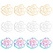 DICOSMETIC 12Pcs 3 Colors Rose Flower Charms Stainless Steel 3 Colors Hollow Flower Charms Open Back Bezel Pendant for Valentine's Day DIY Necklace Jewelry Making, Hole: 1.5mm