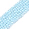 Electroplate Glass Beads Strands, Opaque Solid Color, AB Color Plated, Faceted, Rondelle, Light Sky Blue, 2.3~2.7x2mm, Hole: 0.4mm, about 144~150pcs/strand, 28~29cm