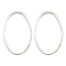 Brass Linking Rings, Cadmium Free & Lead Free, Long-Lasting Plated, Oval, Silver, 26x16x1mm, Inner Diameter: 24x14mm