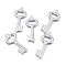 Tarnish Resistant 304 Stainless Steel Pendants, Key, Stainless Steel Color, 49.3x23x2.7mm, Hole: 3mm