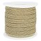 24 Yards Flat Metallic Polyester Elastic Cord, for Mask, Notebook Making Findings, Gold, 1/4 inch(6mm)