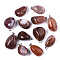 Natural Carnelian Pendants, with Stainless Steel Snap on Bails, Tumbled Stone, Nuggets, Stainless Steel Color, 26~33x15~23x11~15mm, Hole: 5x3mm