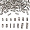 280Pcs 14 Style Tibetan Style Alloy Beads, European Beads, Cadmium Free & Nickel Free & Lead Free, Tube, Antique Silver, 6~23x4.5~8mm, Hole: 2.5~5mm, 20pcs/style