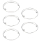 5Pcs 304 Stainless Steel Wire Wrap Bangles Making, Stainless Steel Color, 2-1/2 inch(6.5cm)