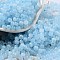 Glass Seed Beads, Imitation Cat Eye, Rondelle, Sky Blue, 4x3.3mm, Hole: 1.4mm