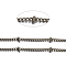 Brass Curb Chains, Satellite Chains, Soldered, with Spool, Cadmium Free & Nickel Free & Lead Free, Antique Bronze, 2x1.5x0.3mm, about 301.83 Feet(92m)/roll