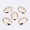 Brass Pendants, Long-Lasting Plated, Oval with Christmas Reindeer/Stag, Nickel Free, Real 18K Gold Plated, 45x30x4.8mm, Hole: 1.8mm