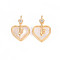 Brass Micro Pave Clear Cubic Zirconia Pendants, Nickel Free, Heart, Real 18K Gold Plated, 16.5x11x2mm, Hole: 1.2mm