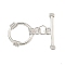 Brass Toggle Clasps, Cadmium Free & Nickel Free & Lead Free, Ring, Platinum, Ring: 18.5x14.5x3mm, Hole: 2.5mm, Bar: 21x6x3mm, Hole: 2.5mm