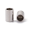 Tarnish Resistant 201 Stainless Steel Cord Ends, End Caps, Column, Stainless Steel Color, 6x4mm, Inner Diameter: 3mm
