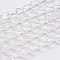 Iron Twisted Chains, Unwelded, with Spool, Oval, Silver Color Plated, 11x8x1.4mm