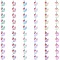 60Pcs 12 Colors Transparent Resin Pendants, Glitter Duck Charms with Stainless Steel Color Tone 304 Stainless Steel Loops, Mixed Color, 20x12x17mm, Hole: 2mm, 5pcs/color