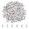 400Pcs 304 Stainless Steel Charms, Leaf, Stainless Steel Color, 14x6x0.5mm, Hole: 0.8mm