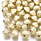 CCB Plastic Beads, Corrugated Bicone, Light Gold, 7x6mm, Hole: 1.5mm