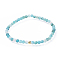 Natural Gemstone Hemimorphite Stretch Bracelets, with Brass Beads, Round, Golden, 2-1/8 inch(5.3cm)