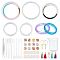 DIY Bangle Making Kits, with DIY Bangle Silicone Molds, Suede Tassels, Iron Split Key Rings, UV Gel Nail Art Tinfoi, 100ml Measuring Cup Plastic Tools, 101x10.5mm, Inner Diameter: 77mm, 1pc/set