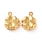 304 Stainless Steel Pendants, Clover Charms, Golden, 13.1x10x4.7mm, Hole: 1mm
