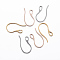 304 Stainless Steel Earring Hooks, Ear Wire, with Horizontal Loop, Mixed Color, 22x11.5x1mm, 18 Gauge, Hole: 2.5x3.5mm