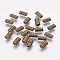 Tibetan Style Alloy Beads, Tube, Lead Free & Nickel Free & Cadmium Free, Antique Bronze color, about 9mm long, 5mm wide, 3mm thick, hole: 2mm