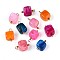Natural Dyed Agate Cube Charms, with 304 Stainless Steel Loops, Real 18K Gold Plated, Mixed Color, 12~13x6~8.5x6~8.5mm, Hole: 1.4~1.8mm