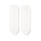 Natural White Jade Pointed Pendants, Faceted, Bullet, 30~33x8~9mm, Hole: 1.4~1.6mm