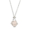 Crystal Cage Holder Necklace, Adjustable Brass Macrame Pouch Empty Stone Holder for Pendant Necklaces Making, with 304 Stainless Steel Bar Link Chain, Stainless Steel Color, 19-1/2 inch(49.4cm), Pouch: 24mm