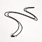 Iron Necklace Making, Twisted Curb Chain, with Alloy Lobster Clasp, Gunmetal, 24.45 inch