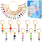 SUNNYCLUE 1 Box 30Pcs 0~9 Number Stitch Markers Knitting Markers Charms Acrylic Beaded Planner Charms Leverback Alloy Enamel Locking Knit Markers for Crocheting Knitting Quilting Sewing Jewelry Making